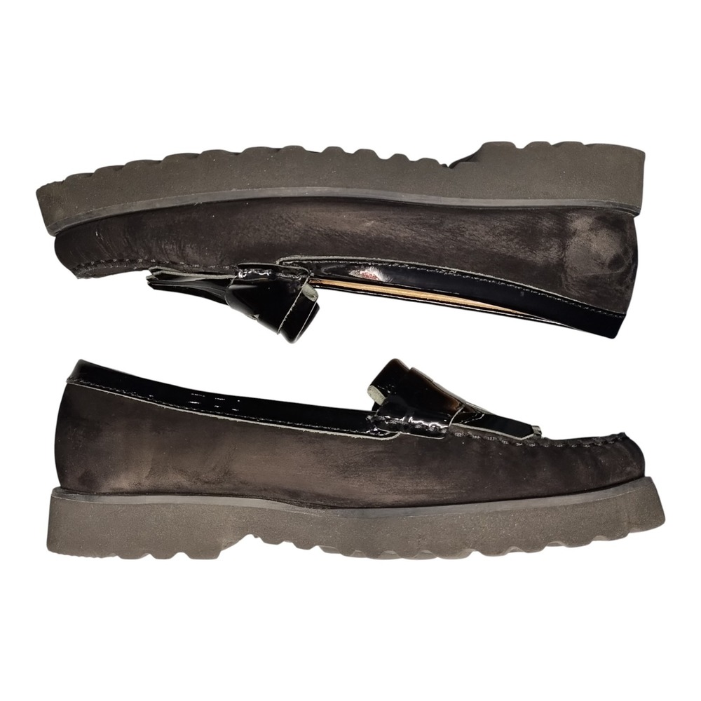 Carvela Comfort Loafers Womens US Size 9.5 Black Upper Leather Kiltie Slip On